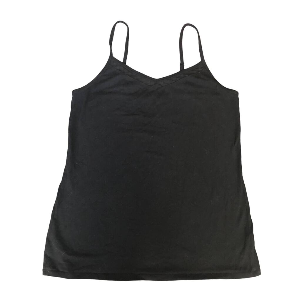 Black Cotton Camisole With Mesh Top Detail By Torrid